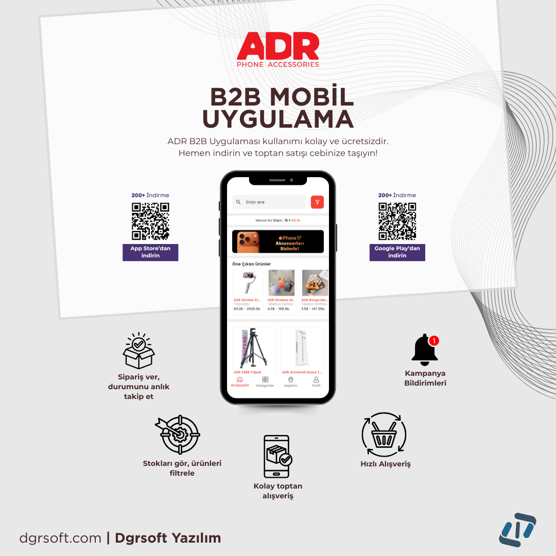 B2B Mobil Uygulama - ADR Phone Accessories