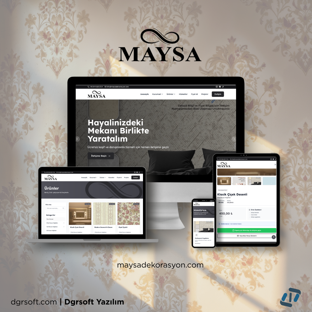 Maysa Yapı ve Dekorasyon - Kurumsal Web Sitesi & Dijital Ürün Kataloğu